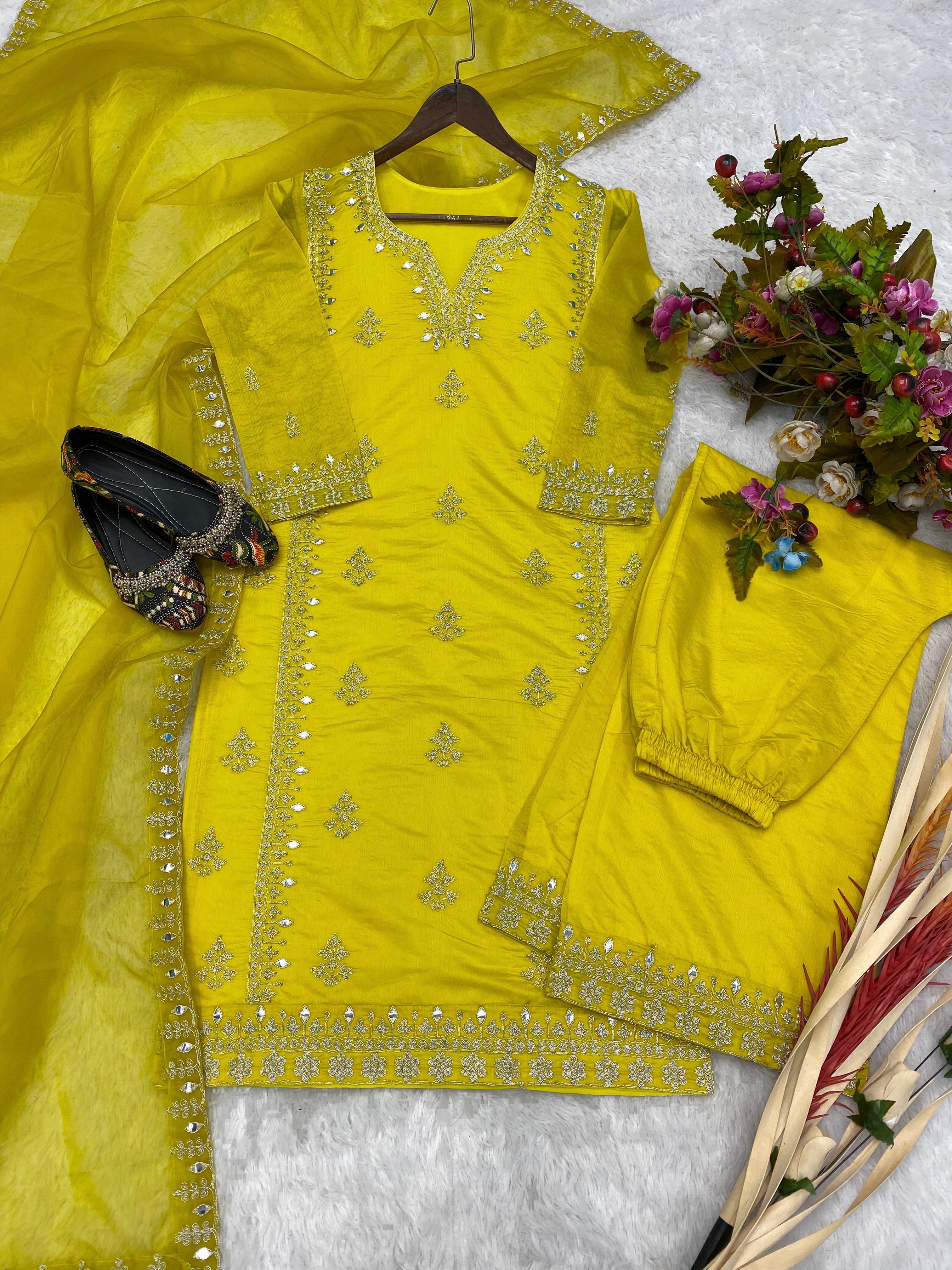 Kiara Advani Wear Yellow Color Palazzo Suit