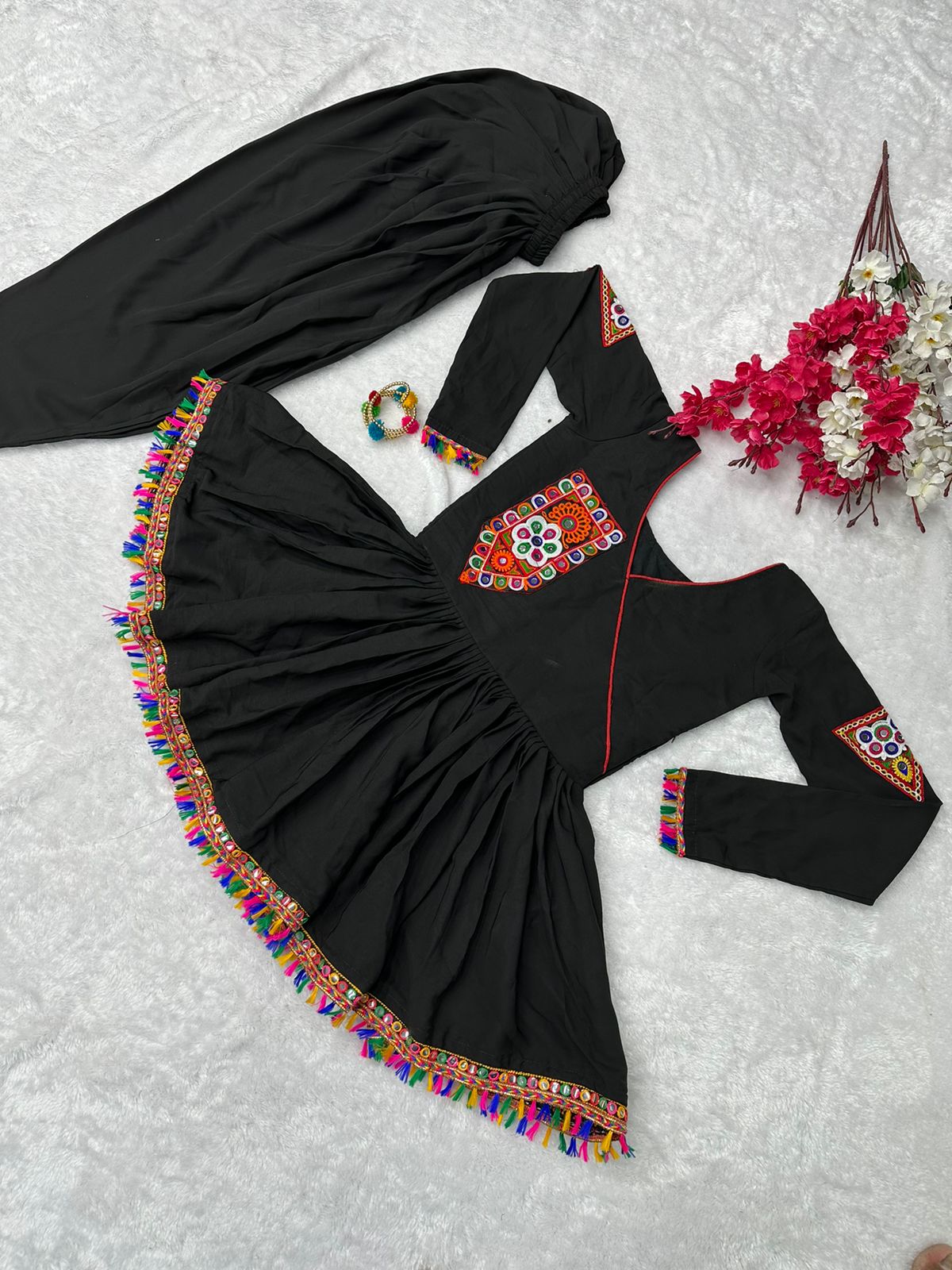 Navratri Special Black Color Kediyu With Dhoti