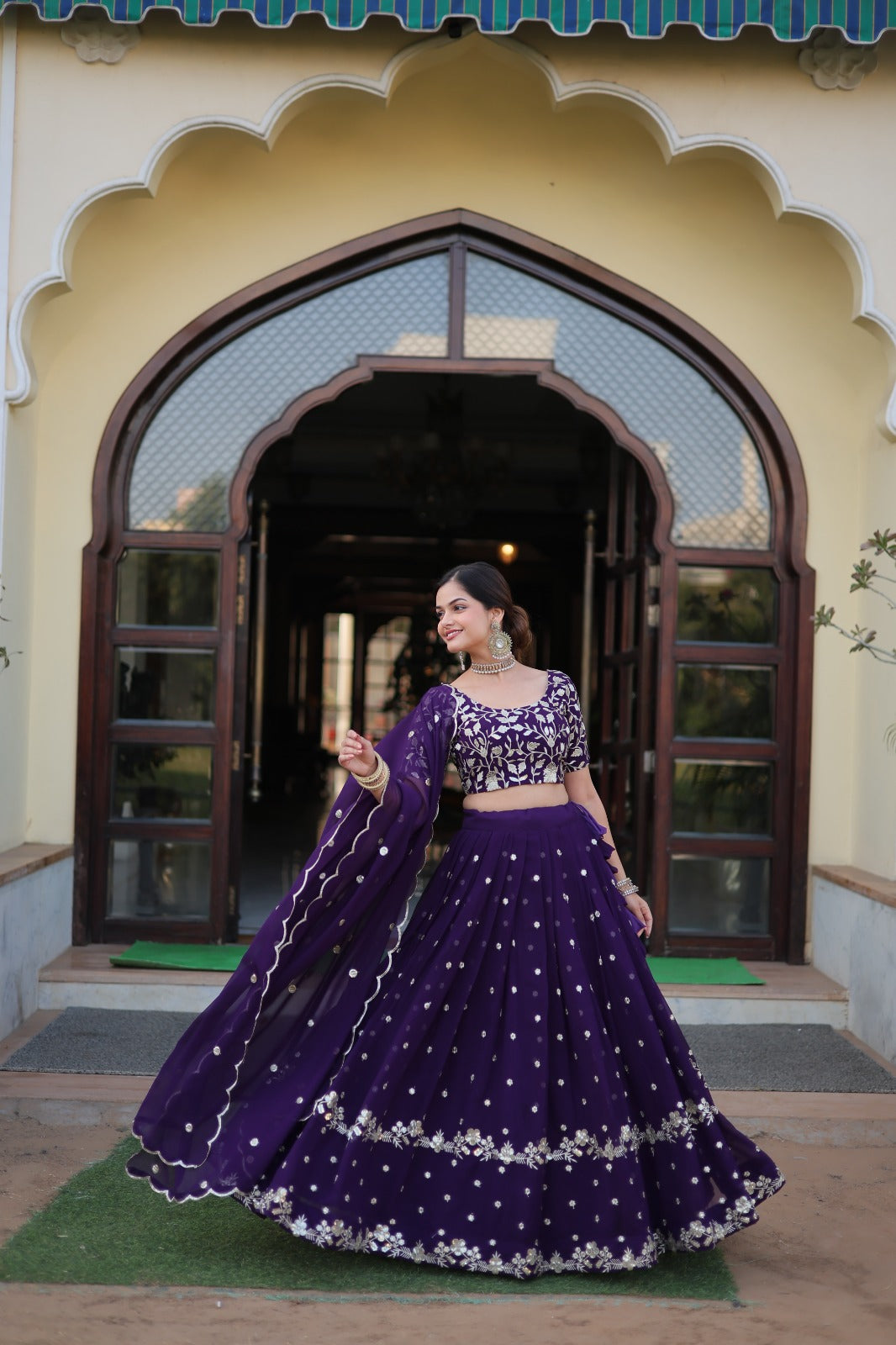Fantastic Purple Color Wedding Wear Lehenga Choli