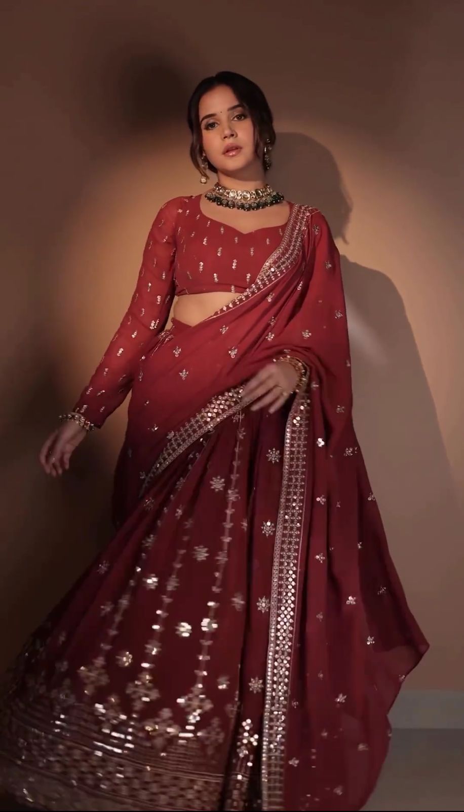 Glorious Red Color Wedding Wear Lehenga Choli