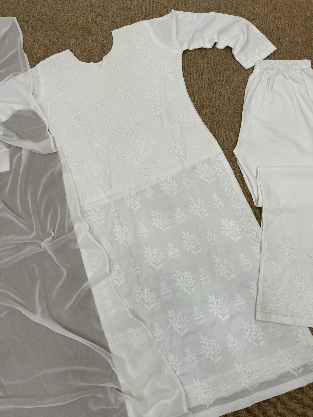 Awesome Thread Work White Color Salwar Suit