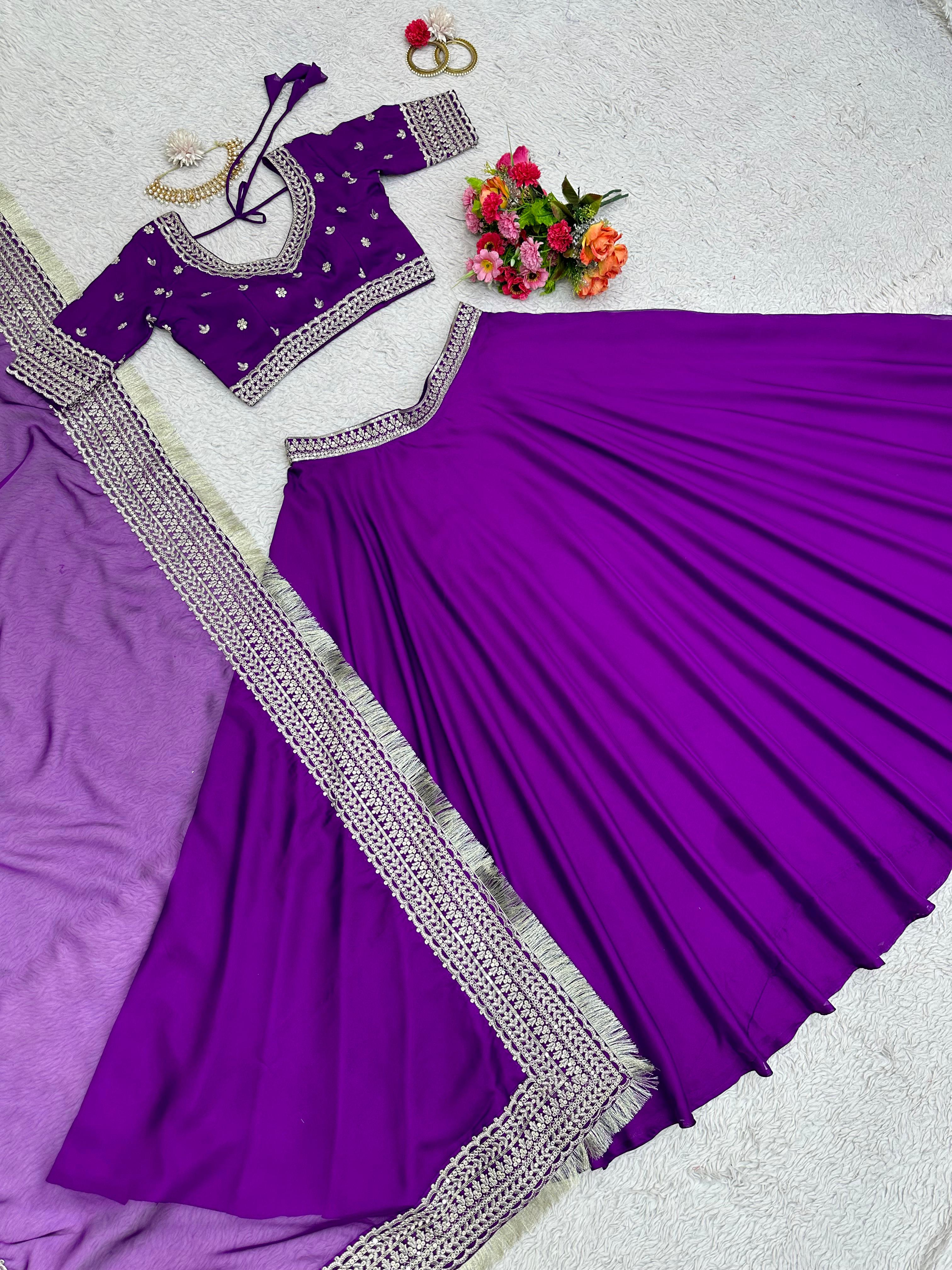 Mesmerizing Purple Color Lehenga Choli