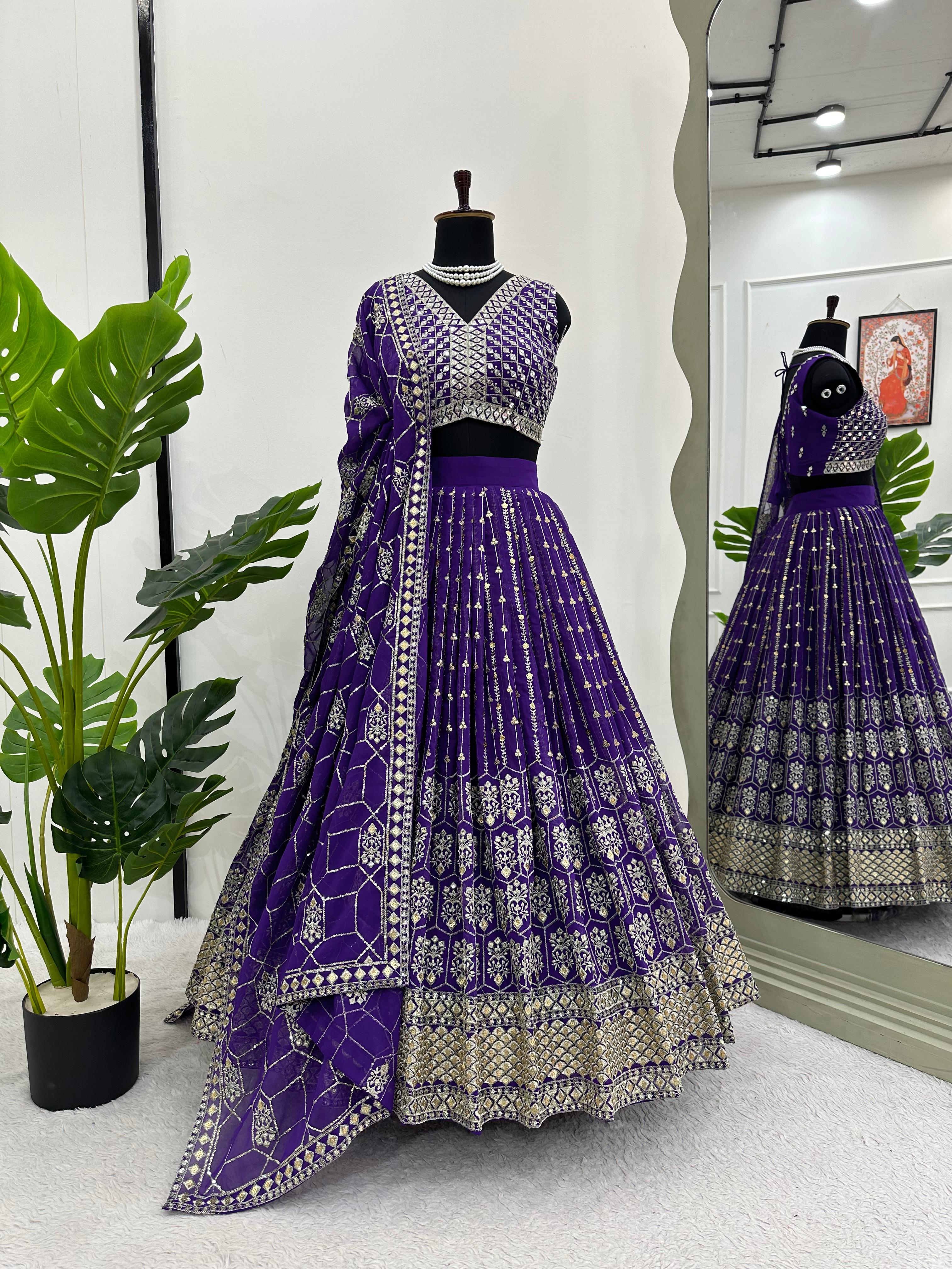 Beautiful Purple Color Lehengha For This Wedding Season