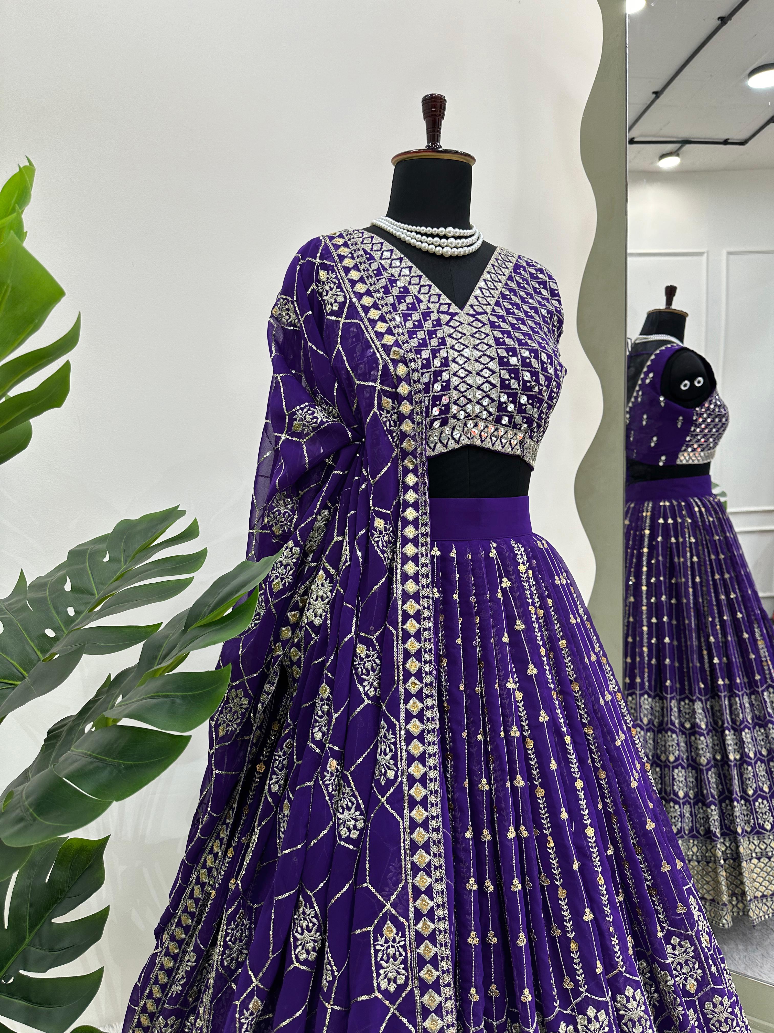 Beautiful Purple Color Lehengha For This Wedding Season