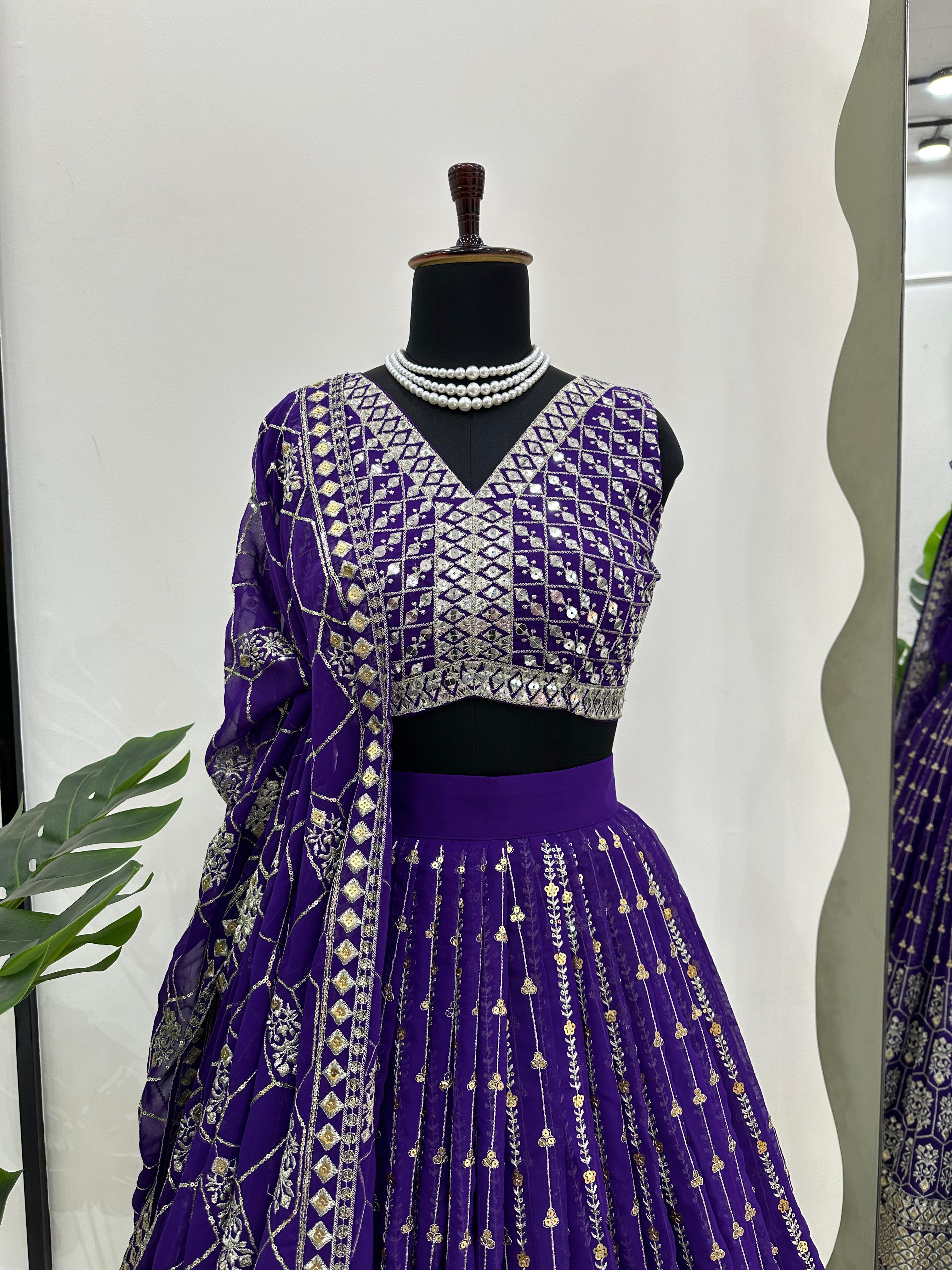 Beautiful Purple Color Lehengha For This Wedding Season