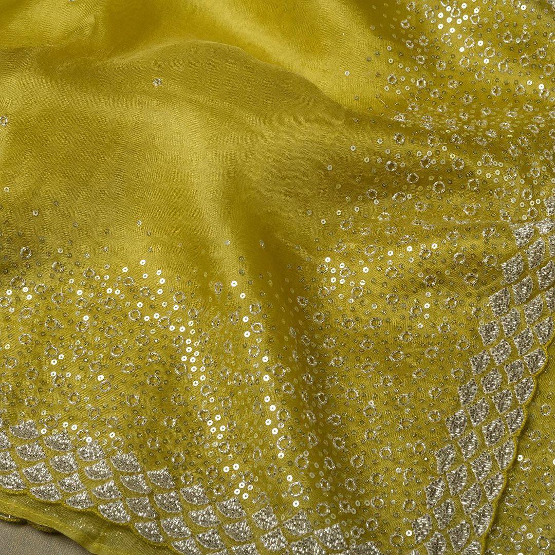 Haldi Function Wear Yellow Color Zari Work Saree
