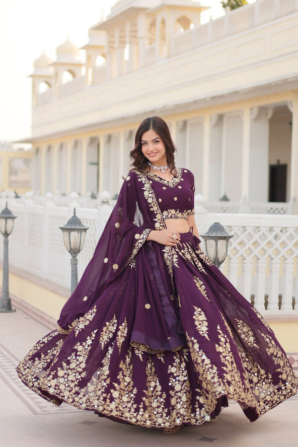 Traditional Wear Purple color Lehenga Choli