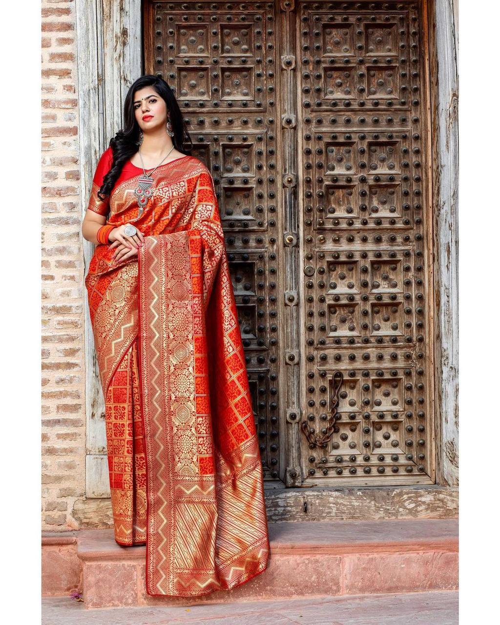 Red Color Marvelous  Soft Silk Saree