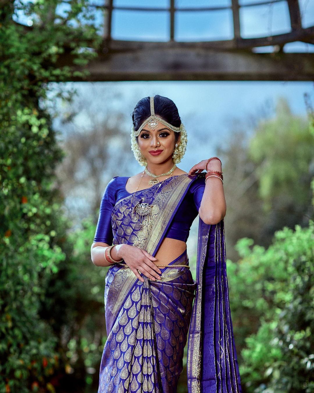 Embellished Blue Color Banarasi Silk Saree