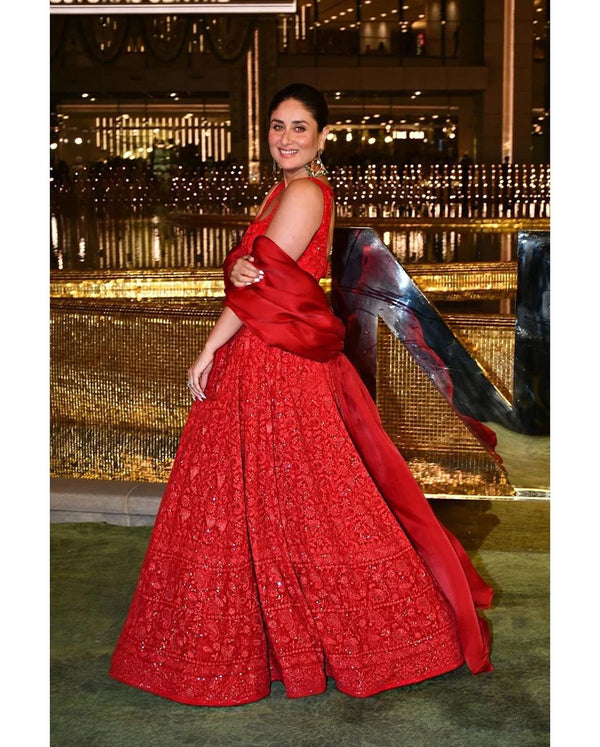 Kareena Kapoor Style Red Color Bollywood Lehenga Choli