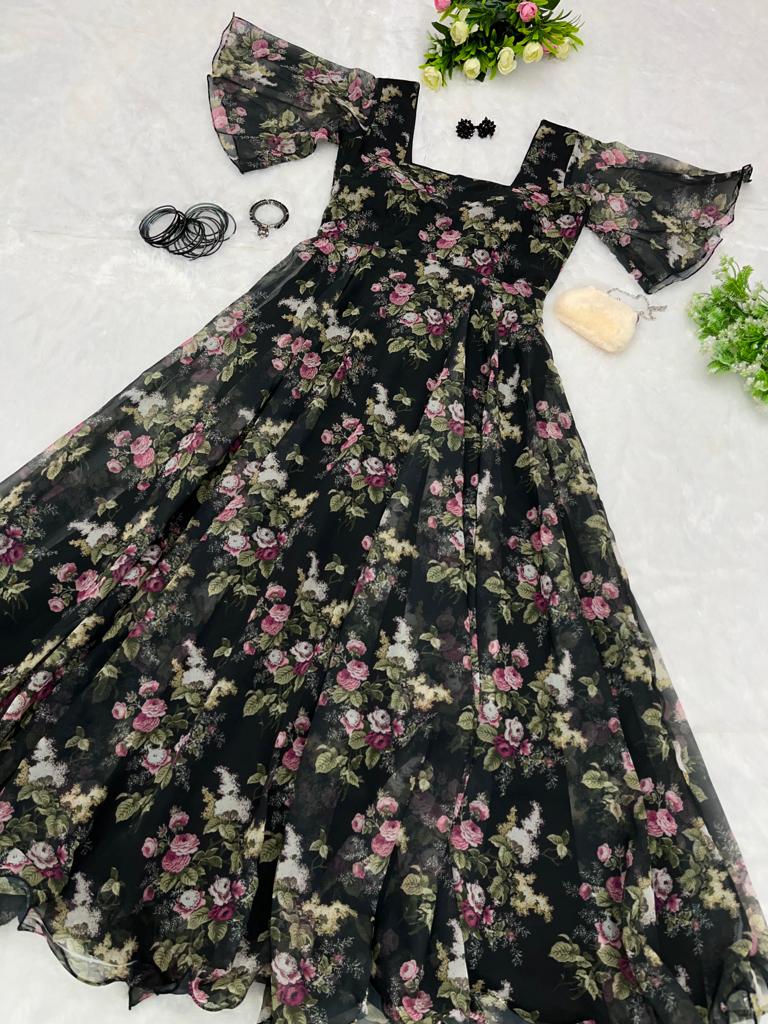 Summer Special Black Color Stylish Maxi Dress